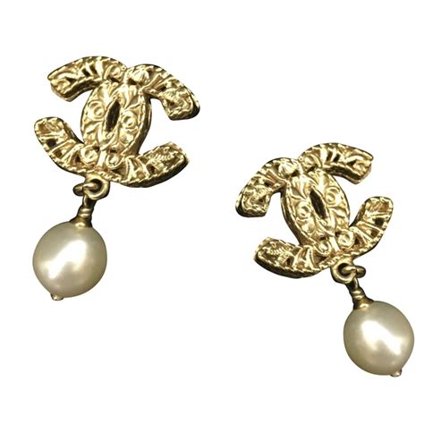 boucle d'oreille chanel perle|Boucles d'oreilles .